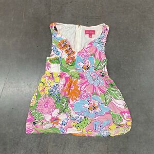 Lilly Pulitzer Target Floral Dress Multicolor Summer Mini Women's XS